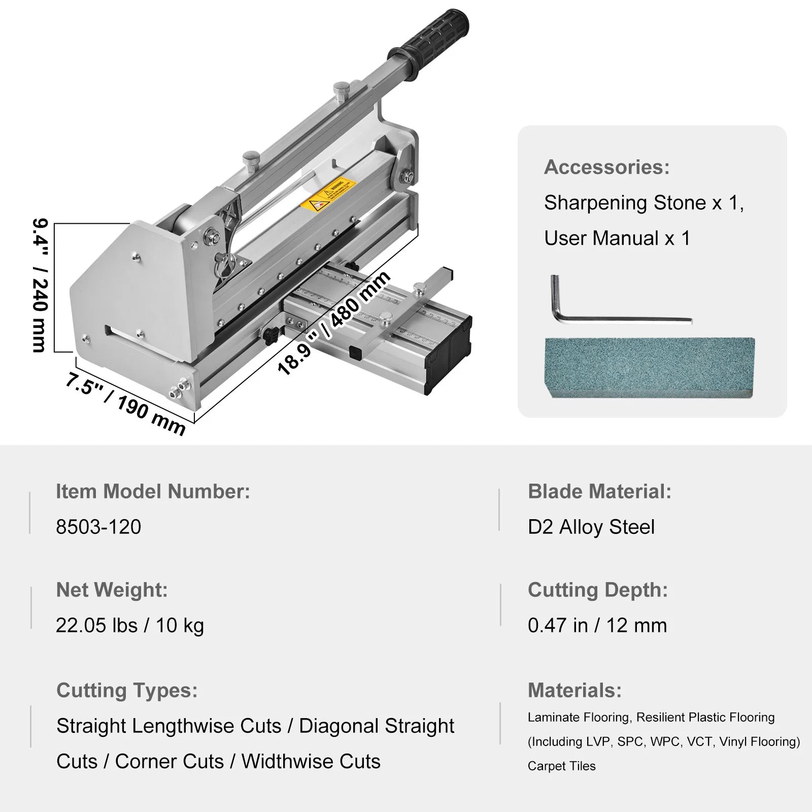 13-Inch Floor Cutter for Vinyl, Laminate & Engineered Wood