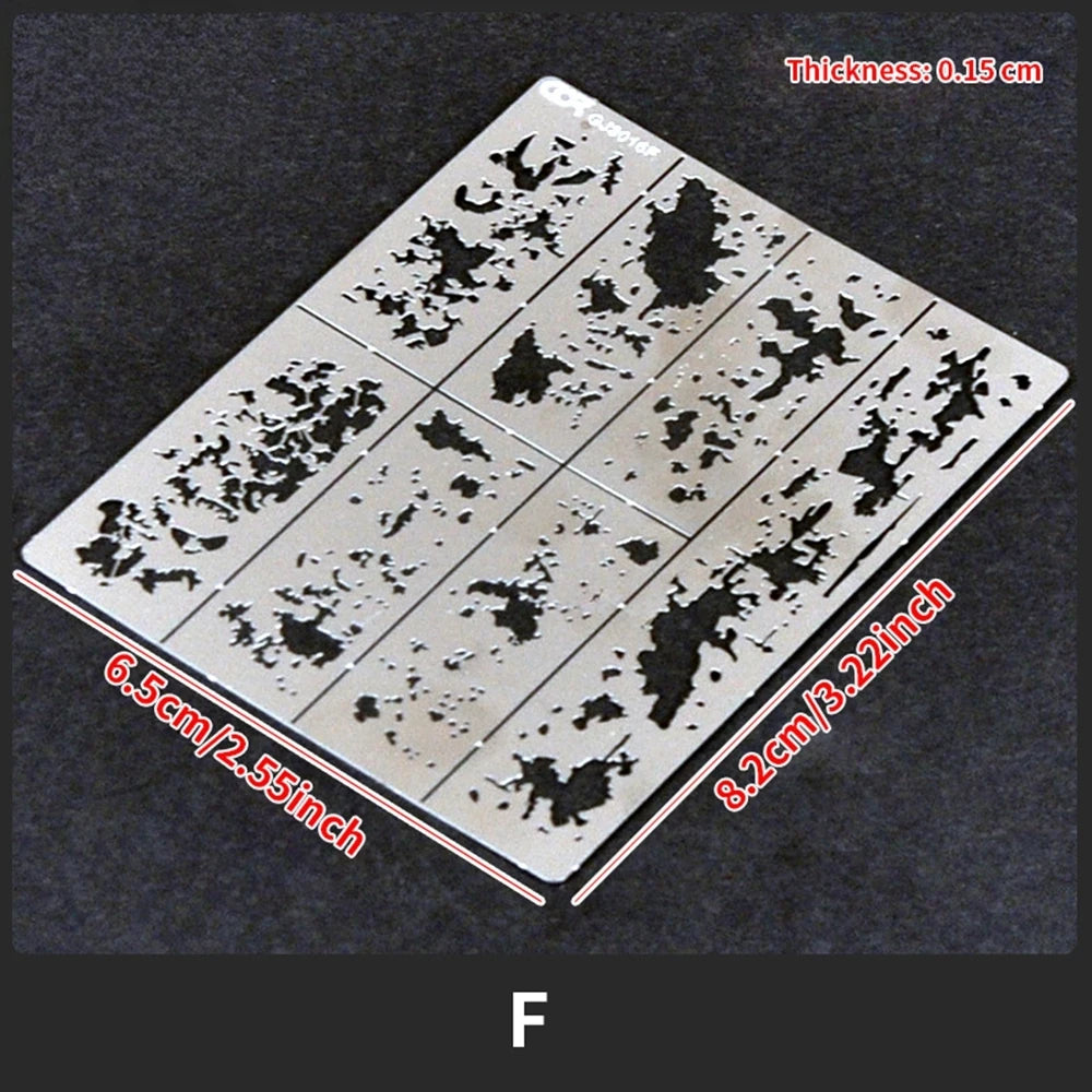 Reusable Airbrush Weathering Stencil for Models