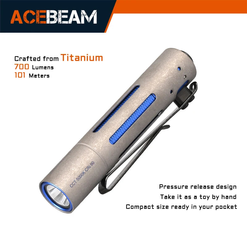 ACEBEAM Titanium LED Flashlight Rider RX 2.0