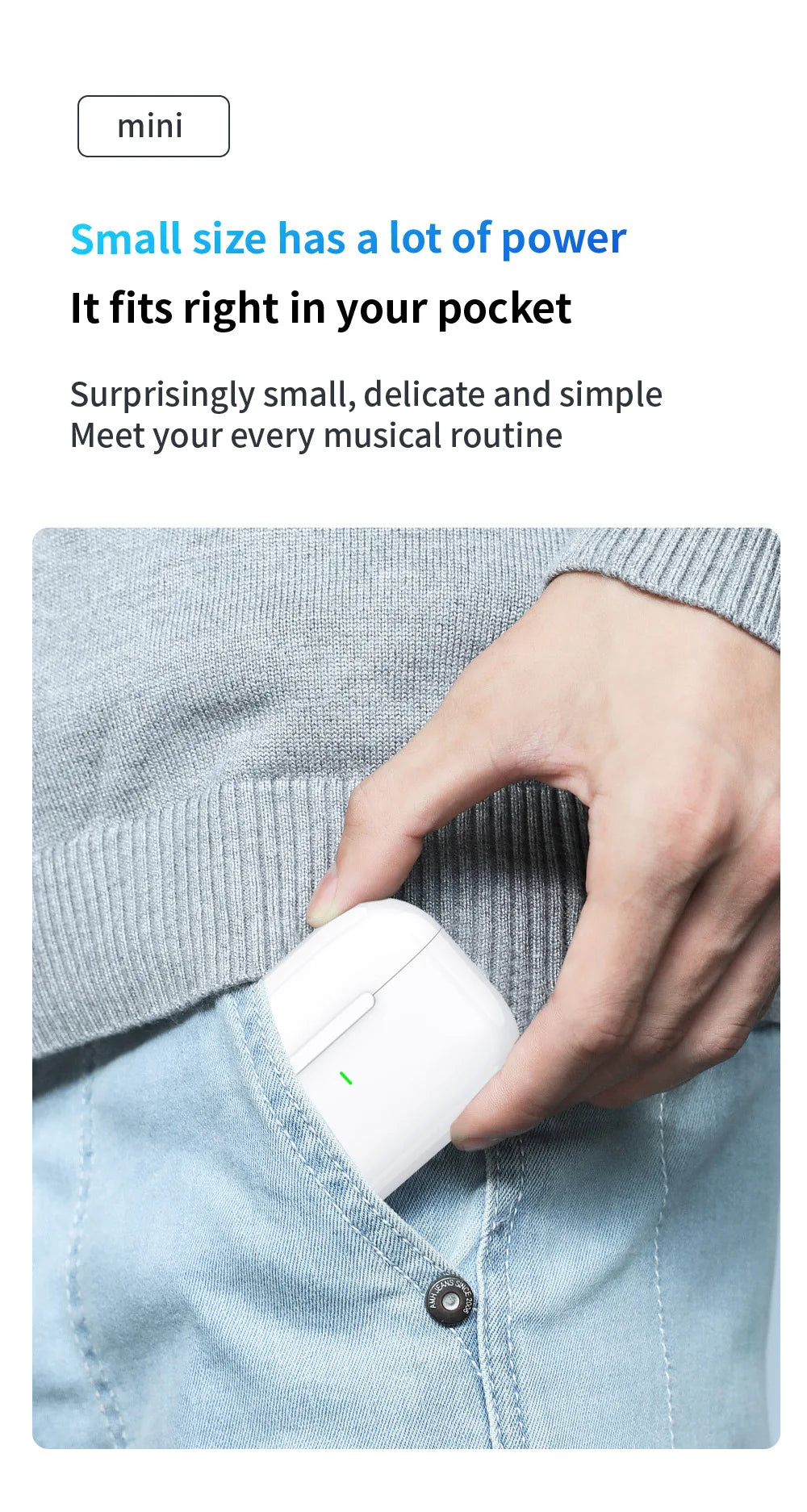 White True Wireless Bluetooth Earbuds