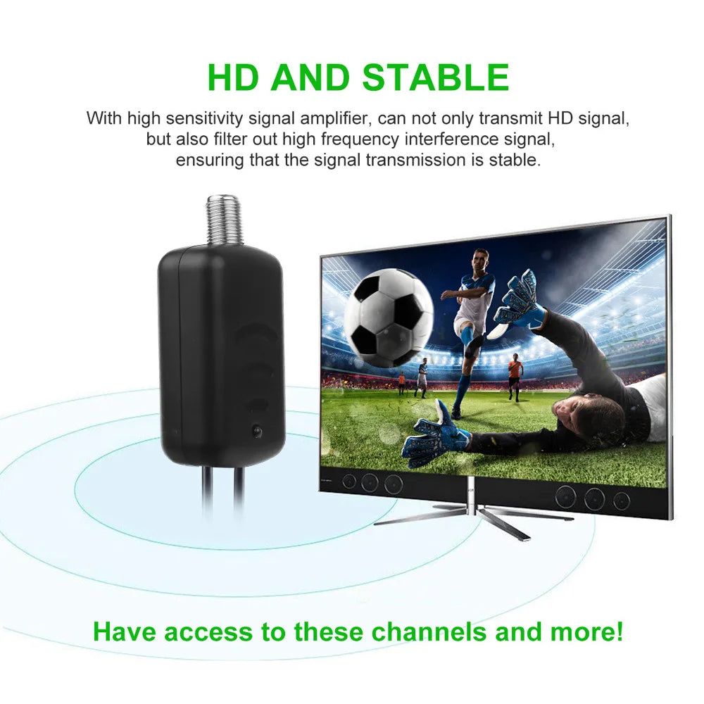 Amplificateur de signal pour antenne TV intérieure, gain de 25 dB