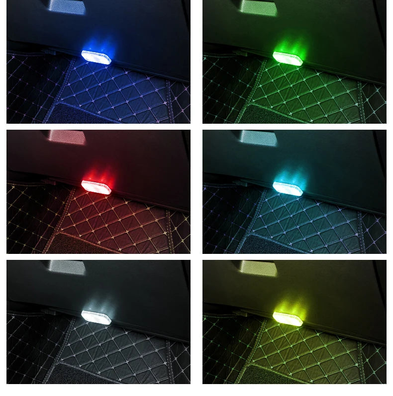 LED Touch Light Mini Wireless Car Interior Lighting Auto Roof Ceiling Reading Lamp for Trunk Storage Box USB Charging