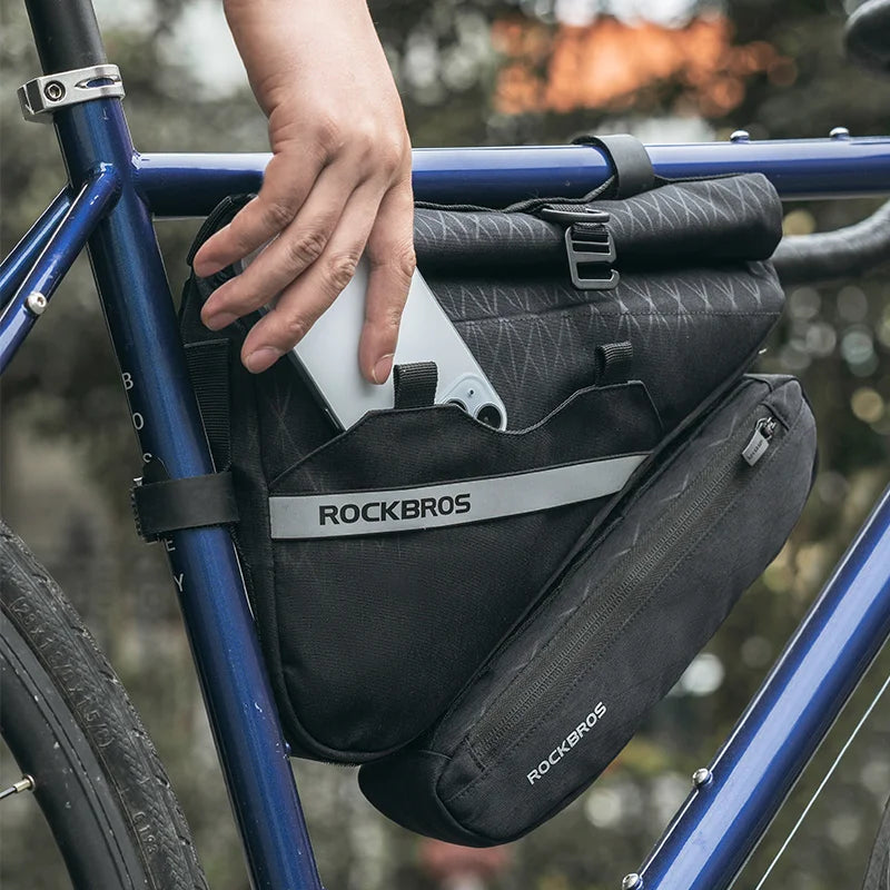 Waterproof Bicycle Triangle Bag 2-in-1 Detachable Bike Storage Pack