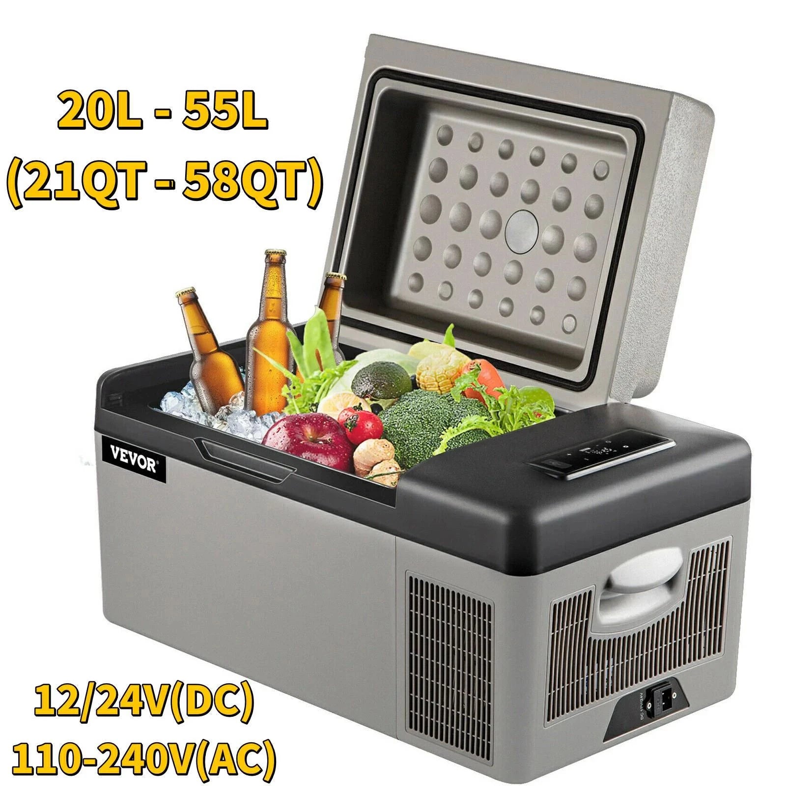 Přenosná autolednice mrazák 15L–55L kompresorový chladicí box na cesty