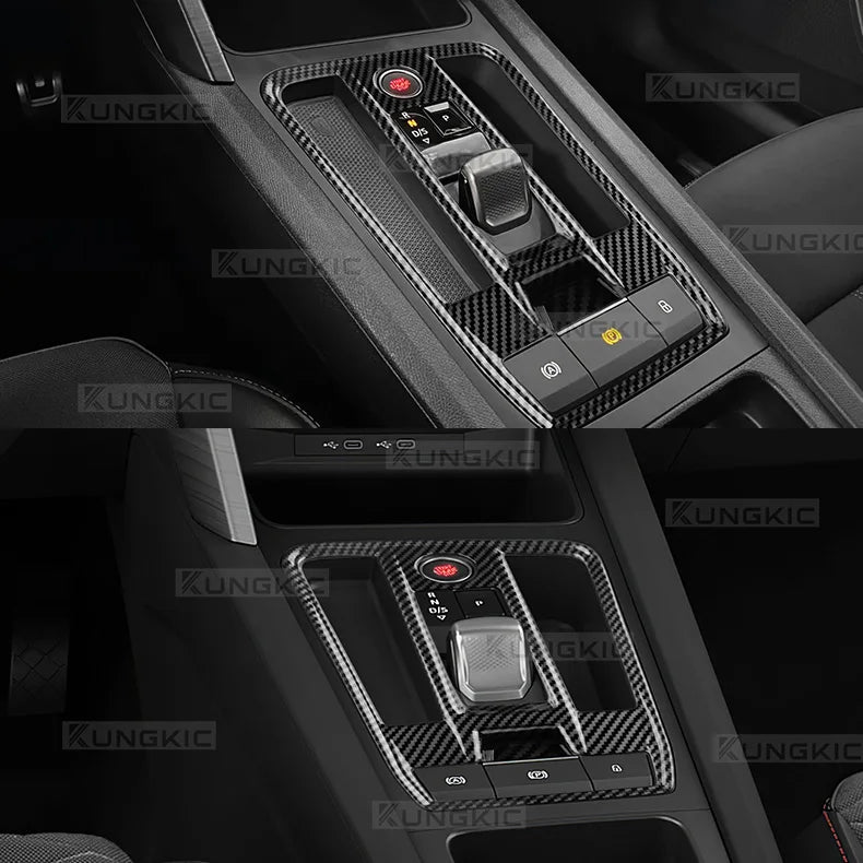 Carbon Fiber Style ABS Gear Trim for Seat Leon and Cupra