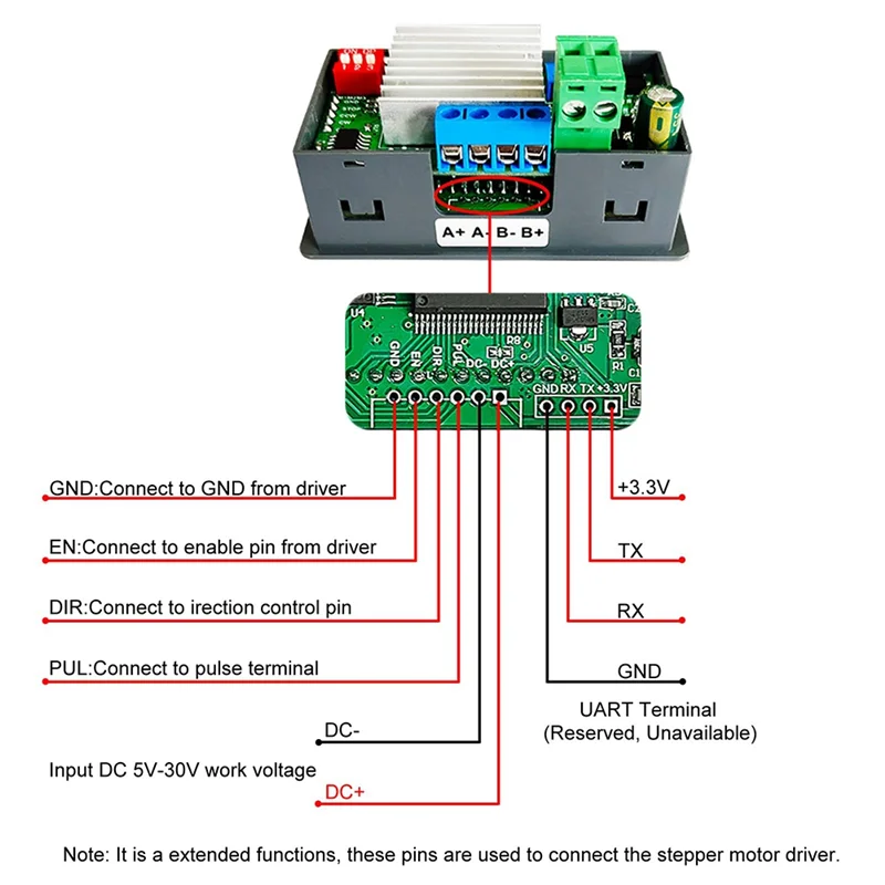 ZK-SMC02 Stepper Motor Controller and Driver with LCD