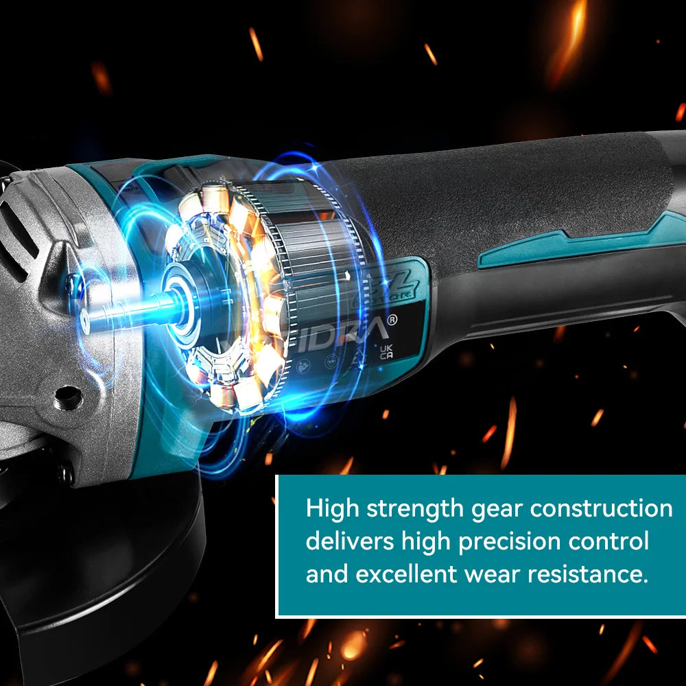 125mm Brushless Angle Grinder – Cordless Cutting & Polishing Power Tool