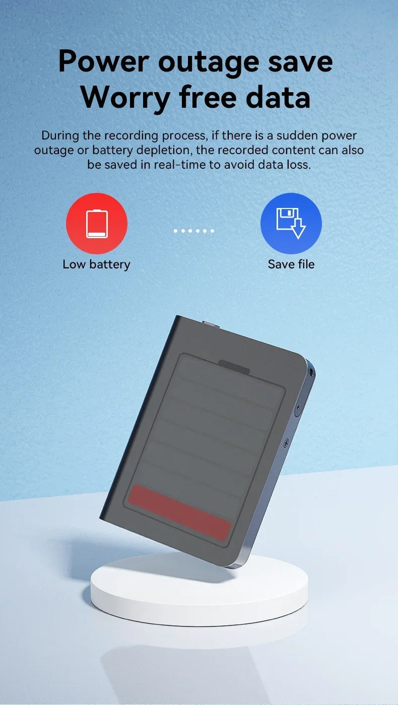 APP Mini Voice Recorder Activated Recording Micro Dictaphone Digital Audio Smart Recorder Noise Reduction Sound Recorder