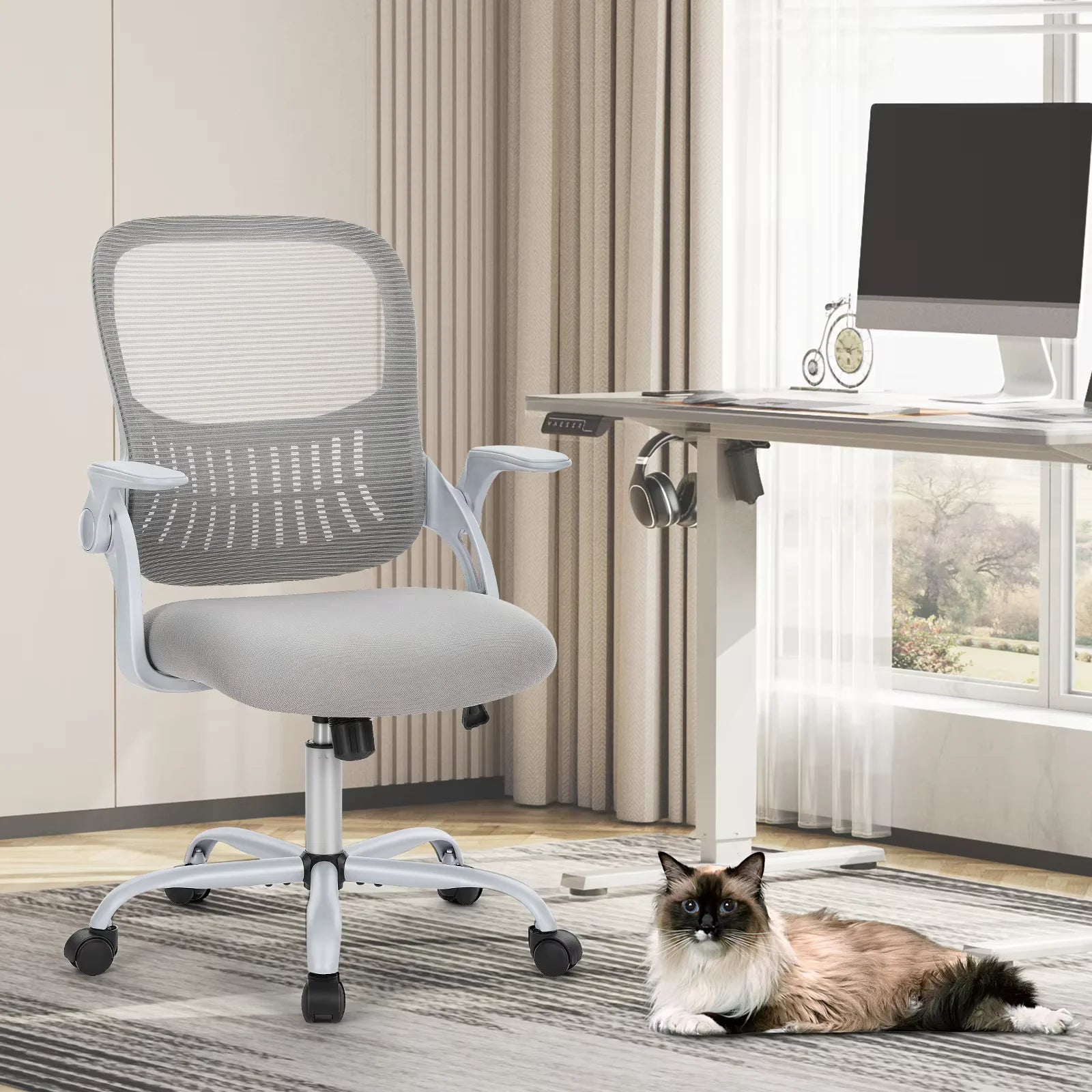 Ergonomic Mesh Office Chair with Lumbar Support & Adjustable Height