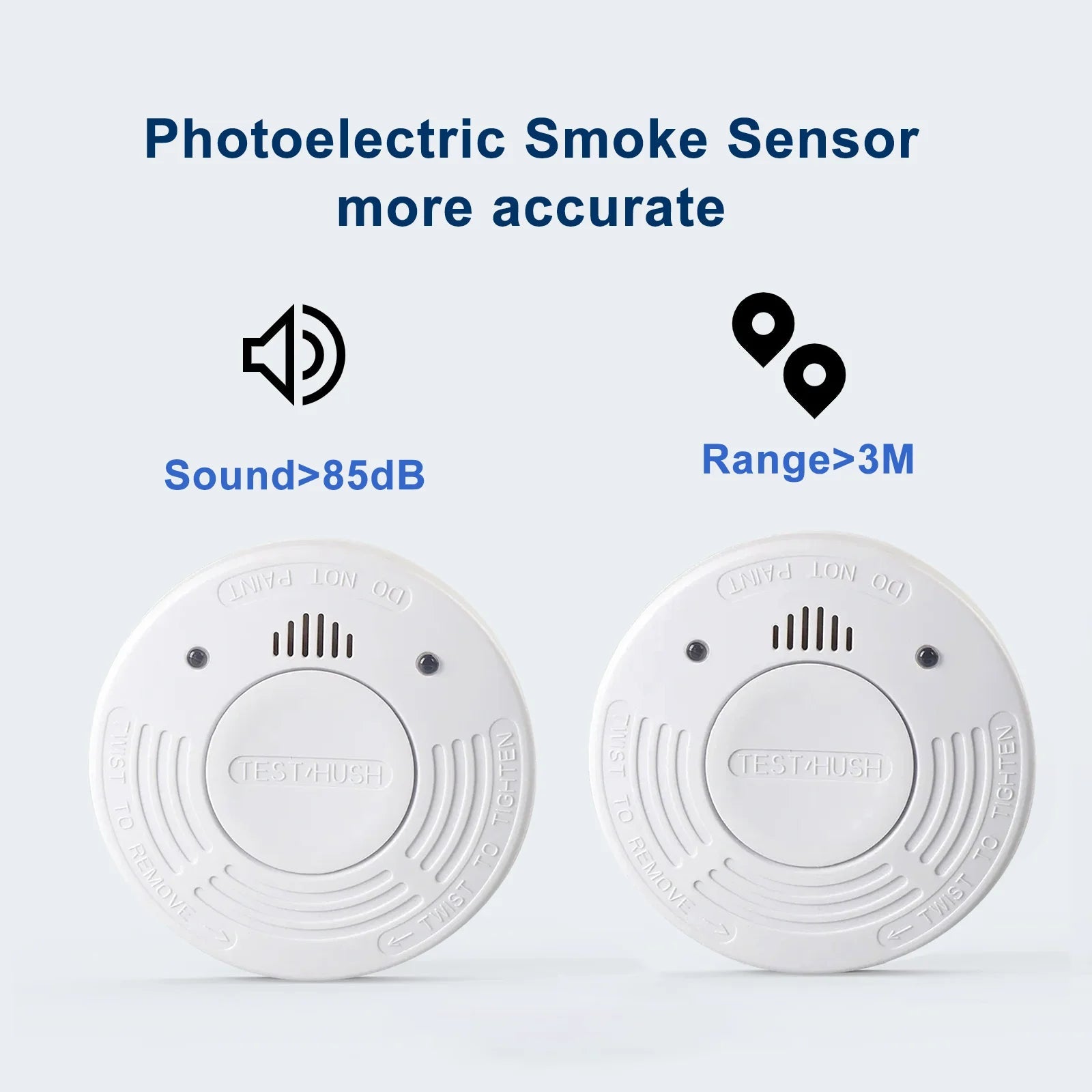 Smoke Detector 10 Year Smoke Sensor Independent Fire Alarm CE EN14604 Certified With CR123A Battery LED Indicator Home Security