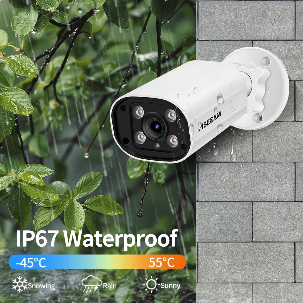 8MP 4K PoE IP Security Camera with Audio, Motion Detection, Color Night Vision, IP67