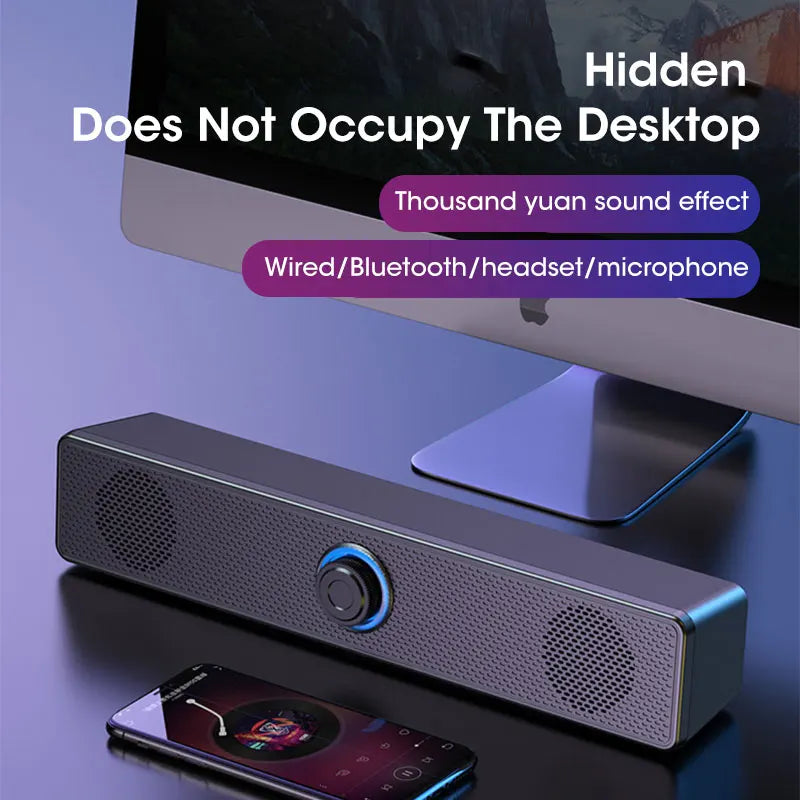 USB-Powered Bluetooth Desktop Soundbar