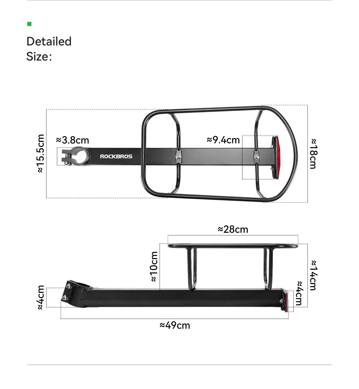 Aluminum Bike Rear Rack Carrier Shelf for Extra Storage on Rides