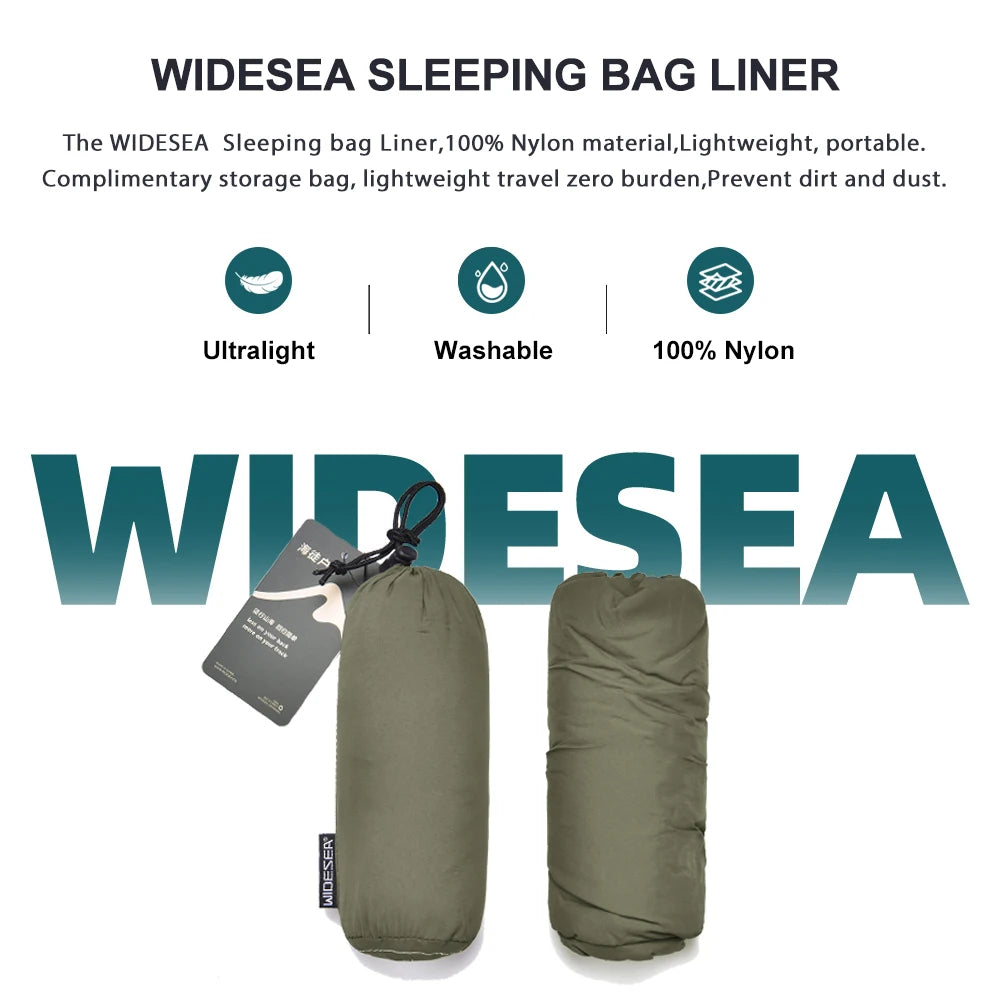 Ultralight Mummy Sleeping Bag Liner for Travel and Camping