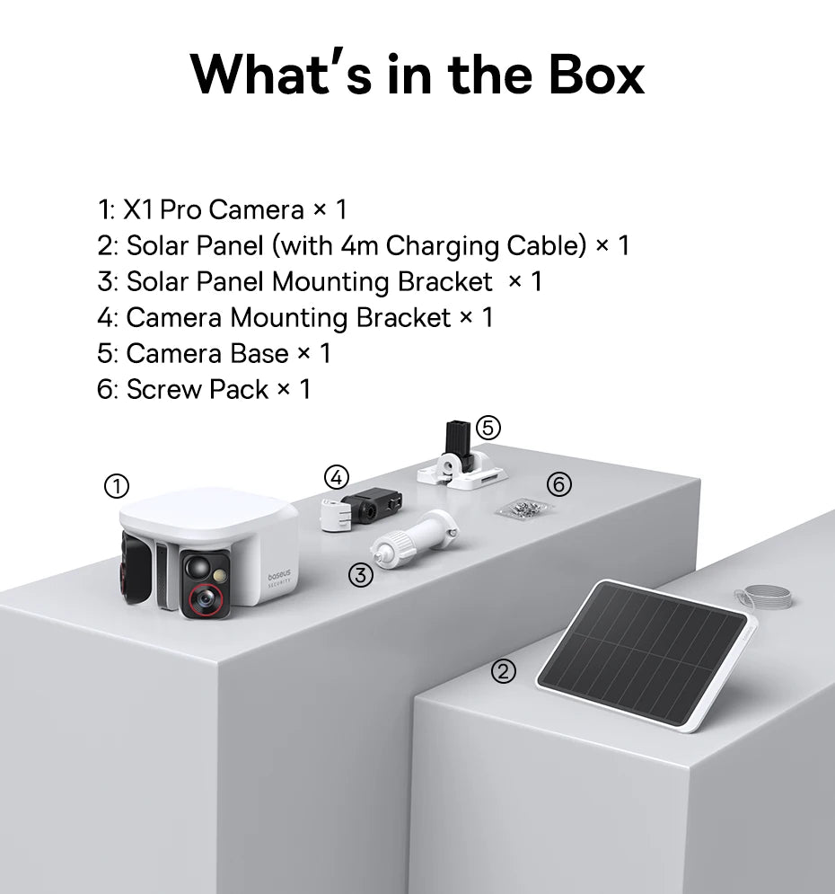 Cameră de securitate exterioară Dual Lens 3K cu alimentare solară și urmărire AI