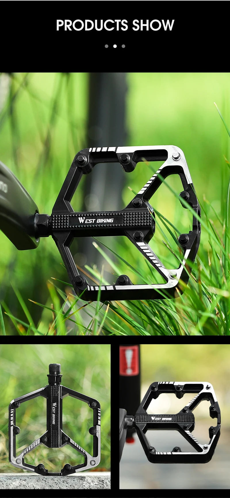WEST BIKING Aluminium Platform Pedalen — Set