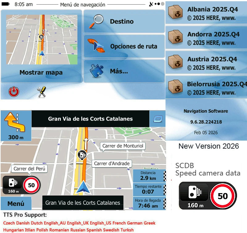 5 Inch HD GPS Navigation Device with Europe and Russia Maps
