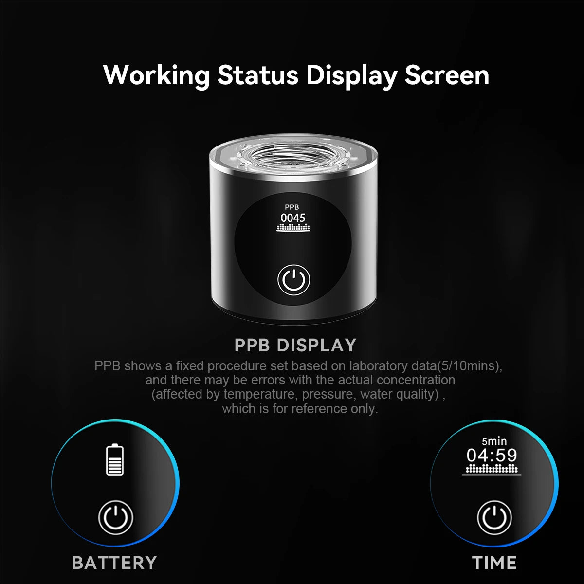 Hydrogen Water Generator Bottle with Dual Chamber & Display