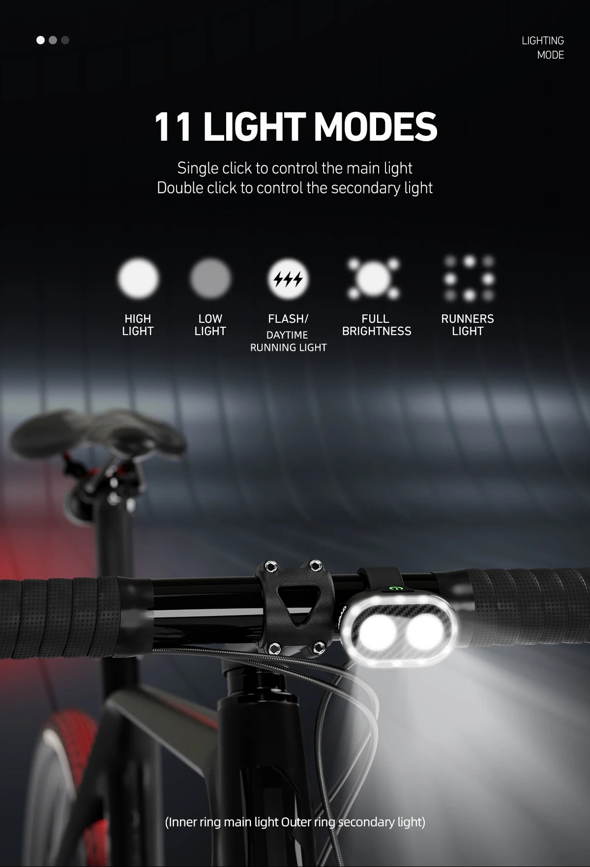 CYCLAMI CY300T Bicycle Smart Brake Sensing Front Rear Light Waterproof MTB Road Bike Lights Cycling Accessories