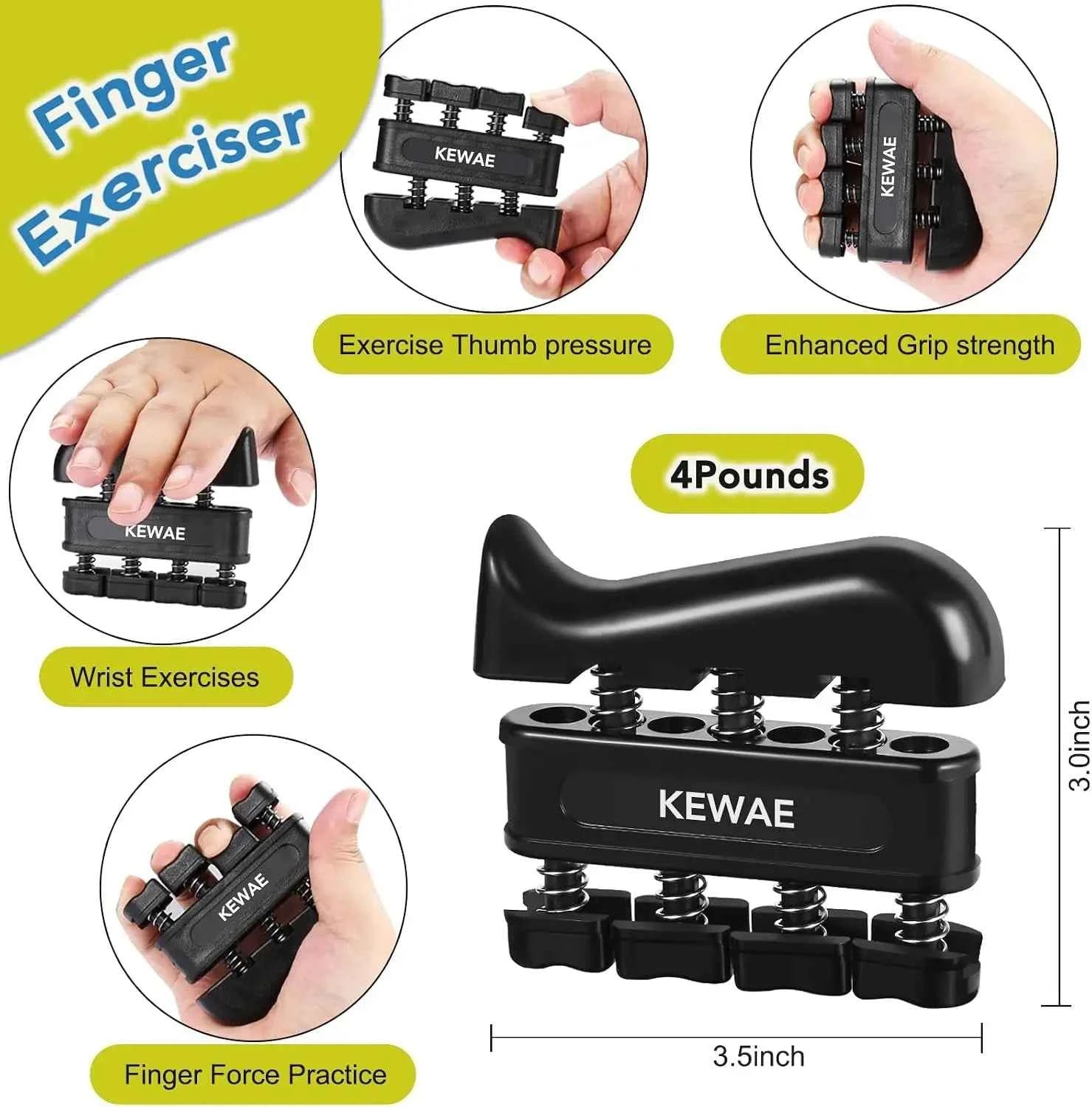 6-Pack Hand Grip Strengthener Kit with Finger Exerciser, Forearm Workout Ring for Muscle Building & Injury Recovery