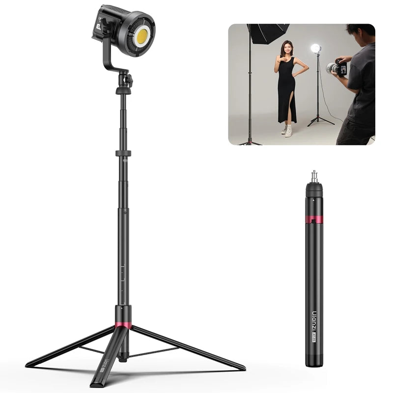 Ulanzi AT-05 2M Heavy Duty Light Stand Foldable Tripod with 1/4" Universal Mount for Photography Video Lights Cameras Livestream
