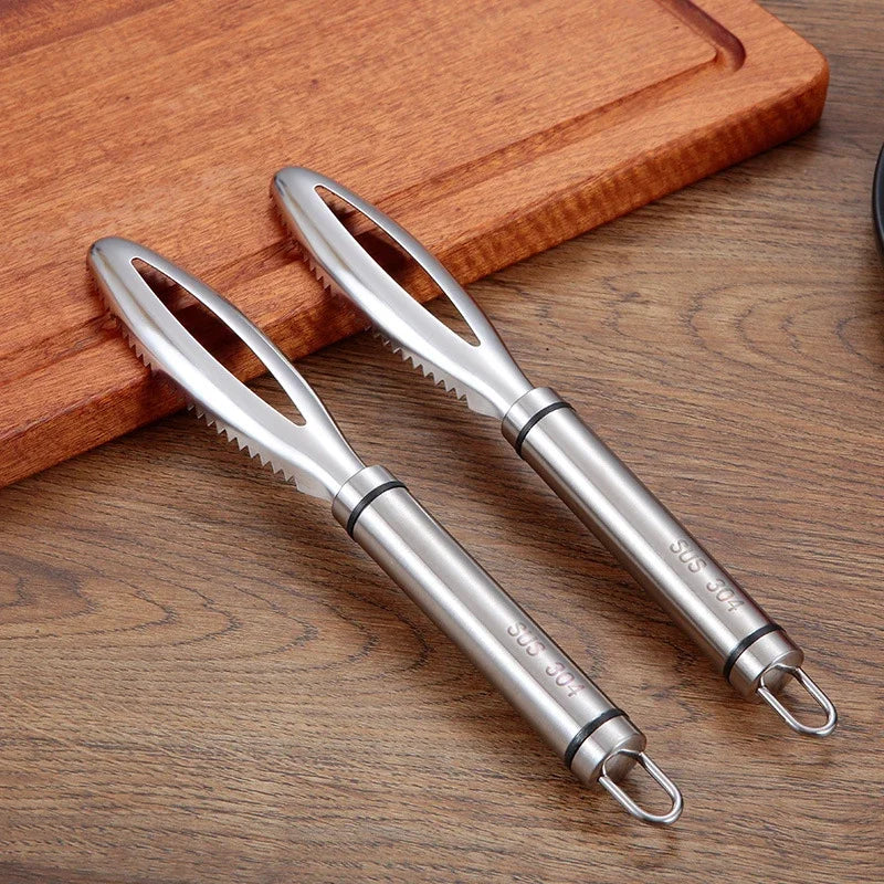Stainless Fish Scales Scraping Graters Fast Remove Cleaning Peeler Scrapers Bone Tweezers Tool Gadge Kitchen Accessorie Gadgets