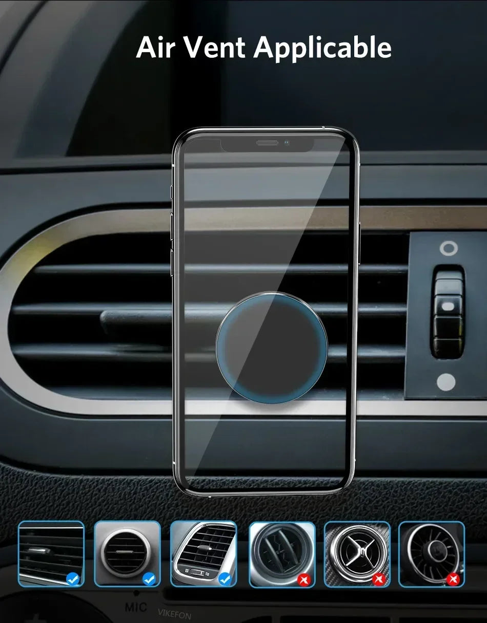 Air Vent Magnet Smartphone Mobile Stand Magnetic Car Phone Holder Cell GPS Mount For iPhone 16 15 14 13 12 Xiaomi Samsung Holder