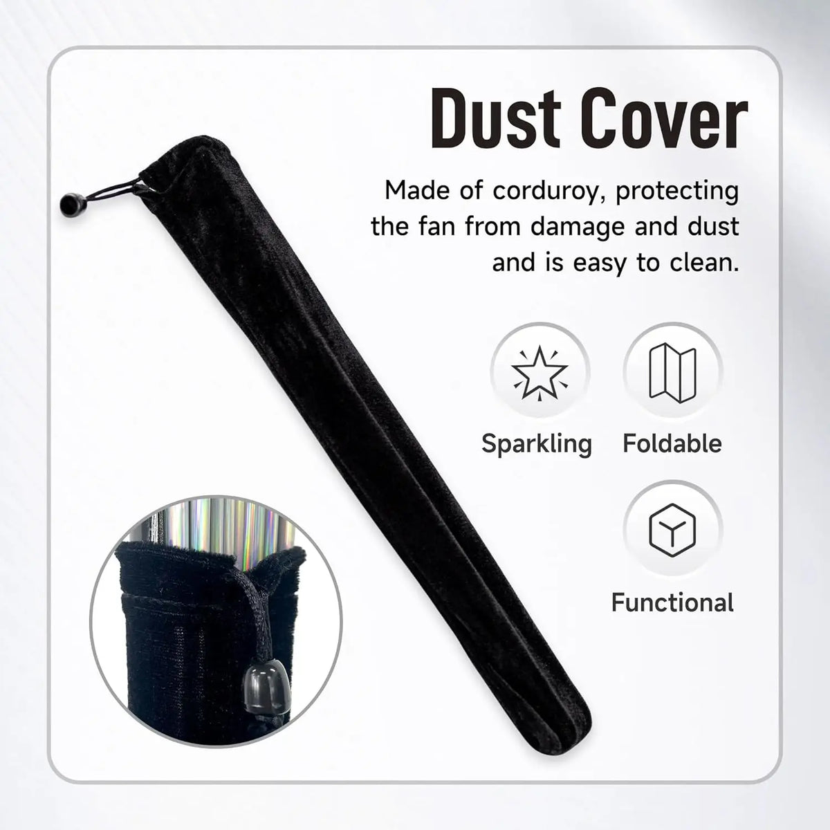 Black Clacking Hand Fan for Dance and Events