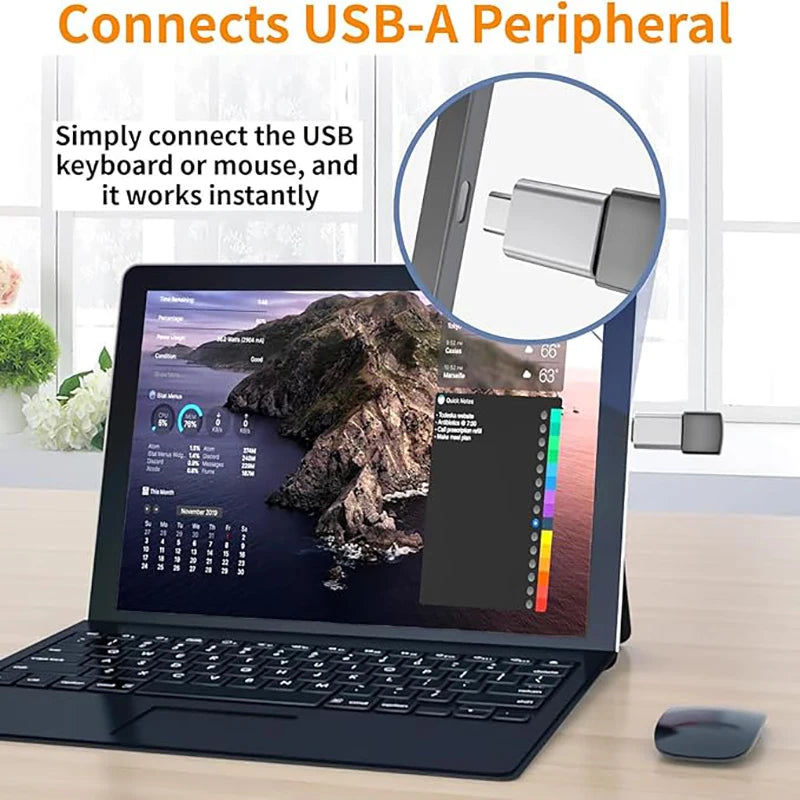 Sada 8 adaptérů USB-A, USB-C a Micro-USB