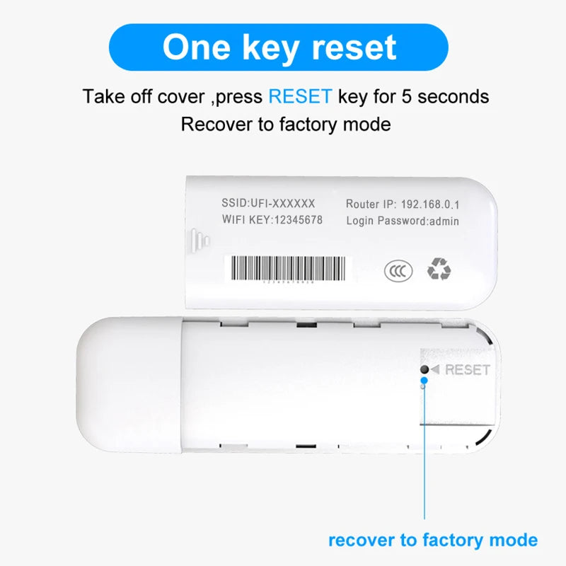 4G LTE USB WiFi Router with Nano SIM Card Support