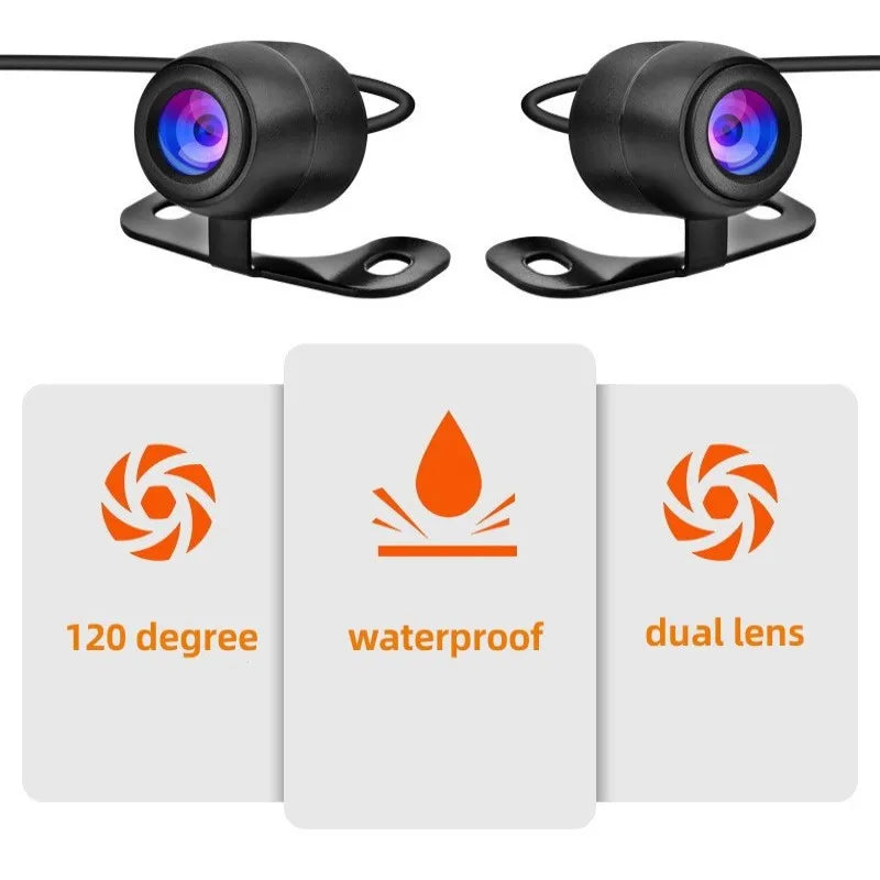 3 Inch Motorcycle Camera DVR Waterproof Motorcycle Dashcam Front & Rear Camera Video Recorder Black Night Vision Box