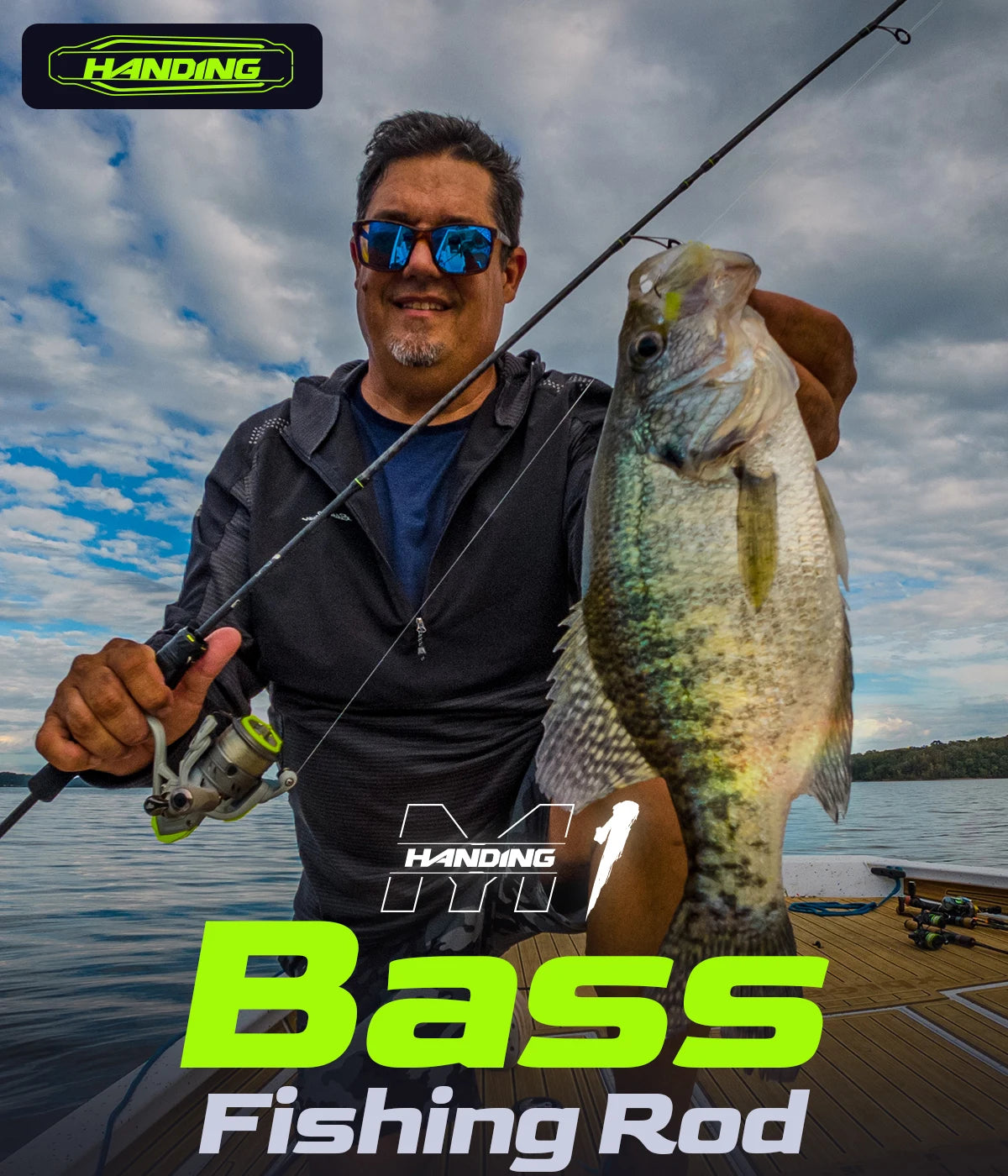HANDING M1 Bass Fishing Rod with Fuji Guide Rings