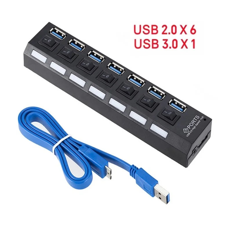 Hub USB 3.0 commutato - Quattro o sette porte