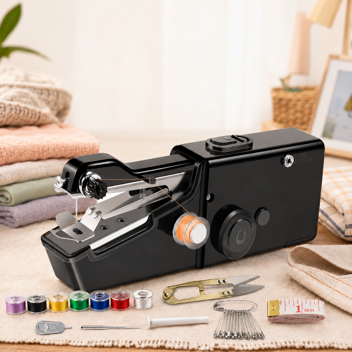 Handheld Mini Sewing Machine with Repair Accessories