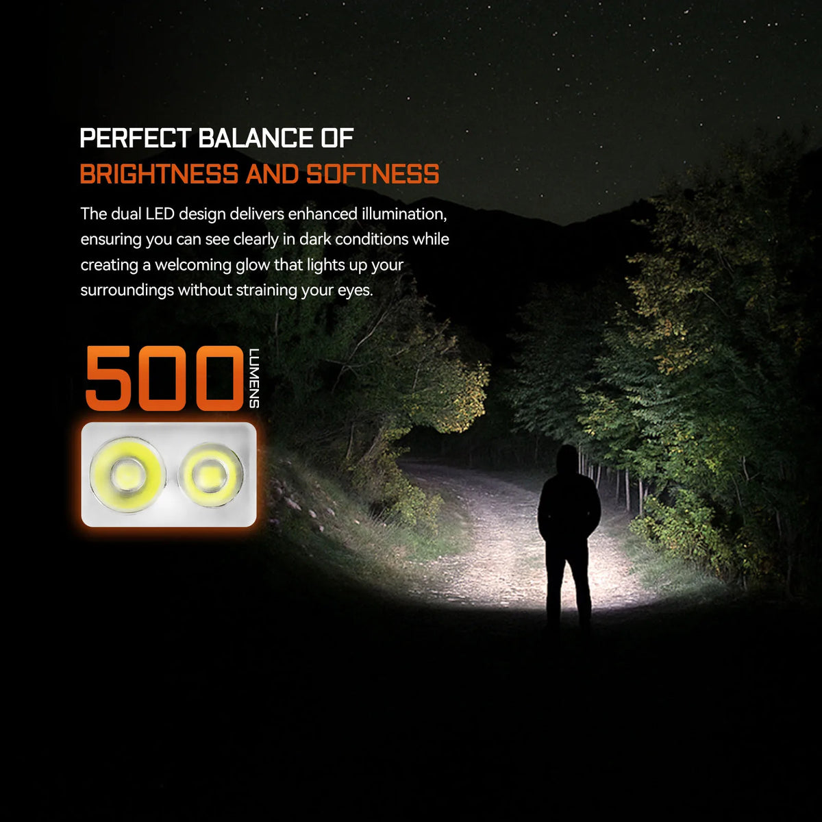 Compact 500-Lumen Rechargeable Keychain Torch