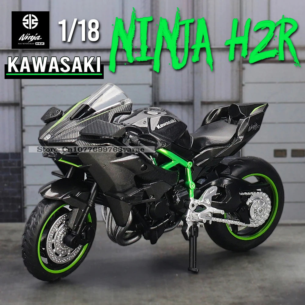 MSZ 1:18 Kawasaki Ninja H2R Suzuki YAMAHA modèle de moto en alliage moulé sous pression, cadeau jouet, modèle de moto statique moulé sous pression
