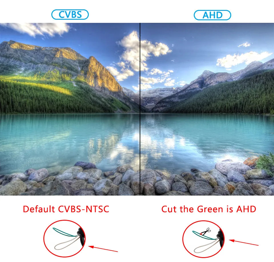 1080P AHD Car Rear View Camera 175° Wide Angle with Guide Lines