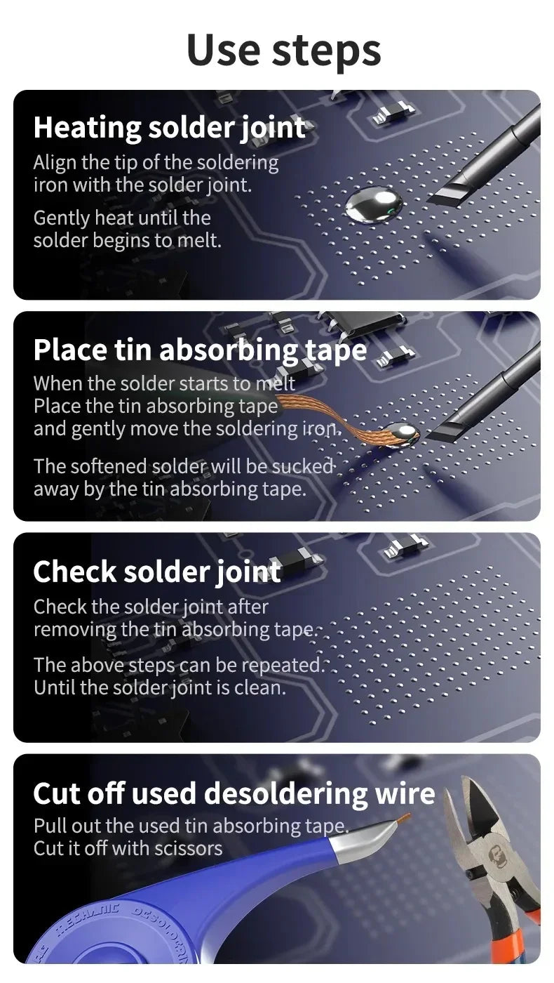 SR20 Desoldering Wick - Width Options