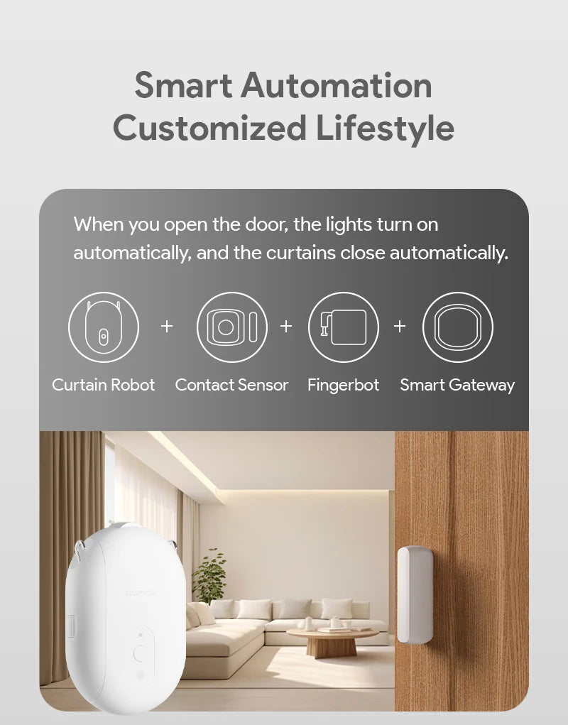 Inteligentný Zigbee / Bluetooth závesný motor s háčikmi, ovládanie hlasom