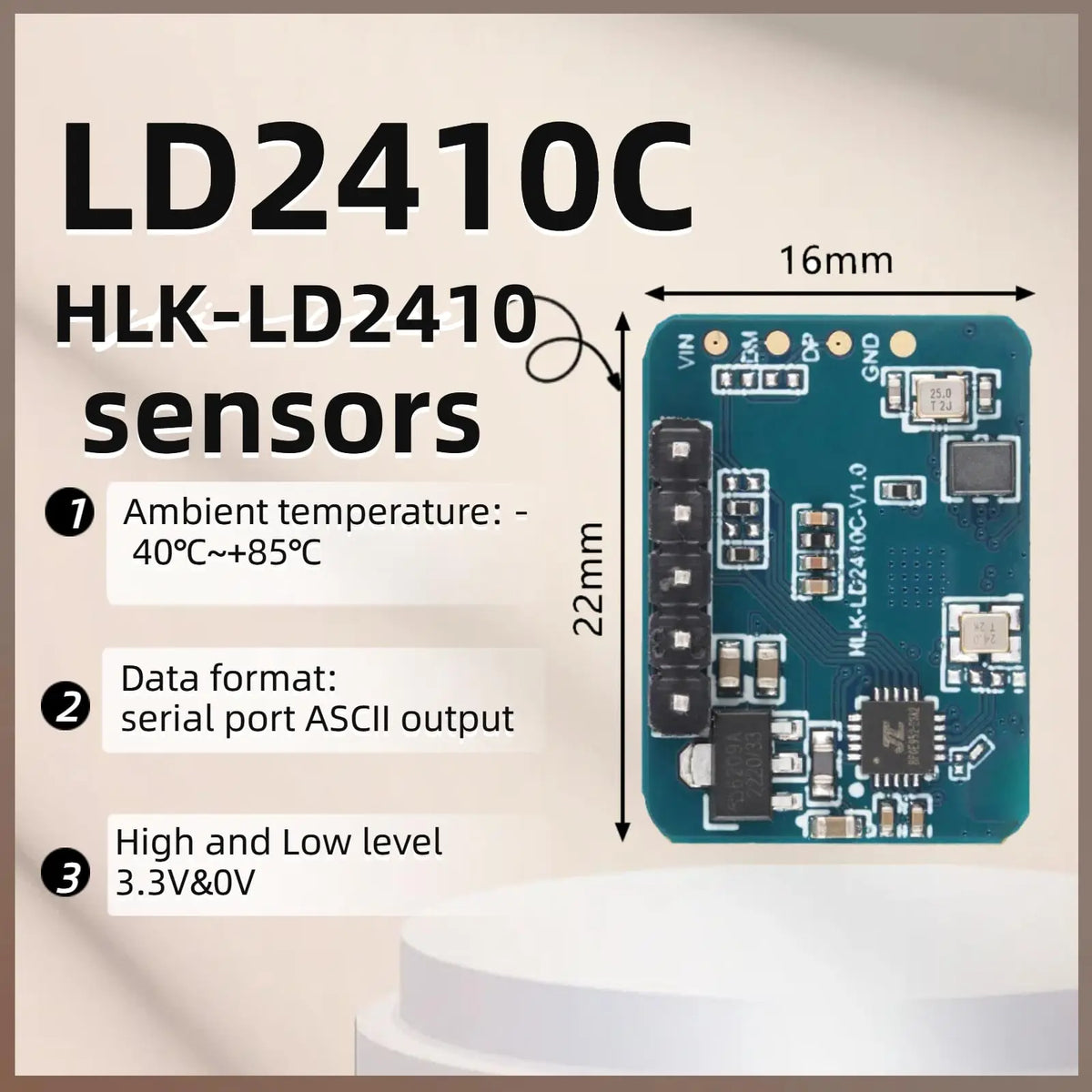 Modulo sensore radar di presenza umana a onde millimetriche LD2410C