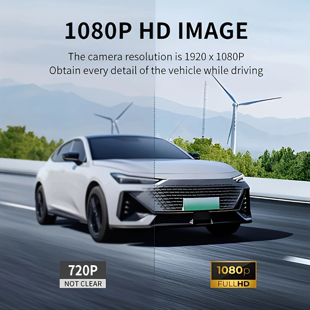 3-канална камера за кола 1080P с предна, задна и вътрешна камера, WiFi, нощно виждане и режим на паркиране