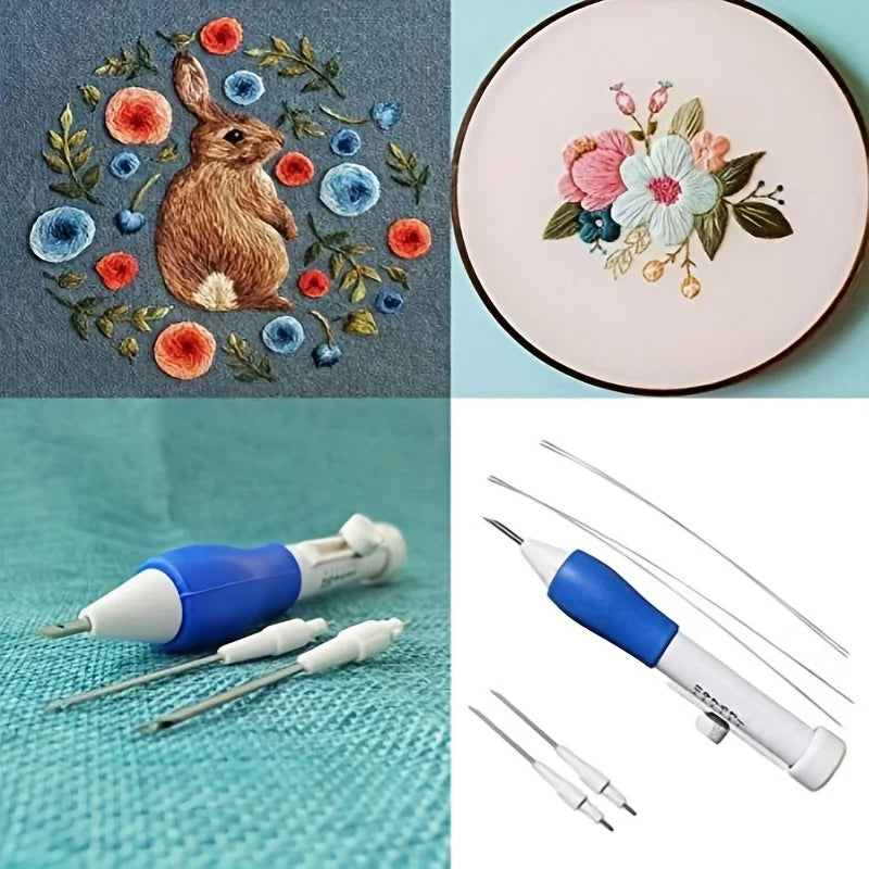 Adjustable Punch Needle Embroidery Kit with Storage Box