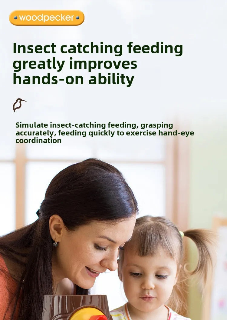 Woodpecker Toys Fishing Catching Insects Small Game Bird Catching Insects Magnetic Puzzle Early Education Training Exercise Toys