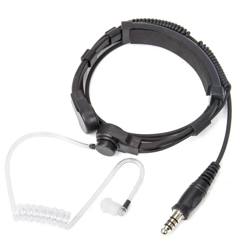 Telescopic Throat Mic Headset with NATO Plug for Two-Way Radios
