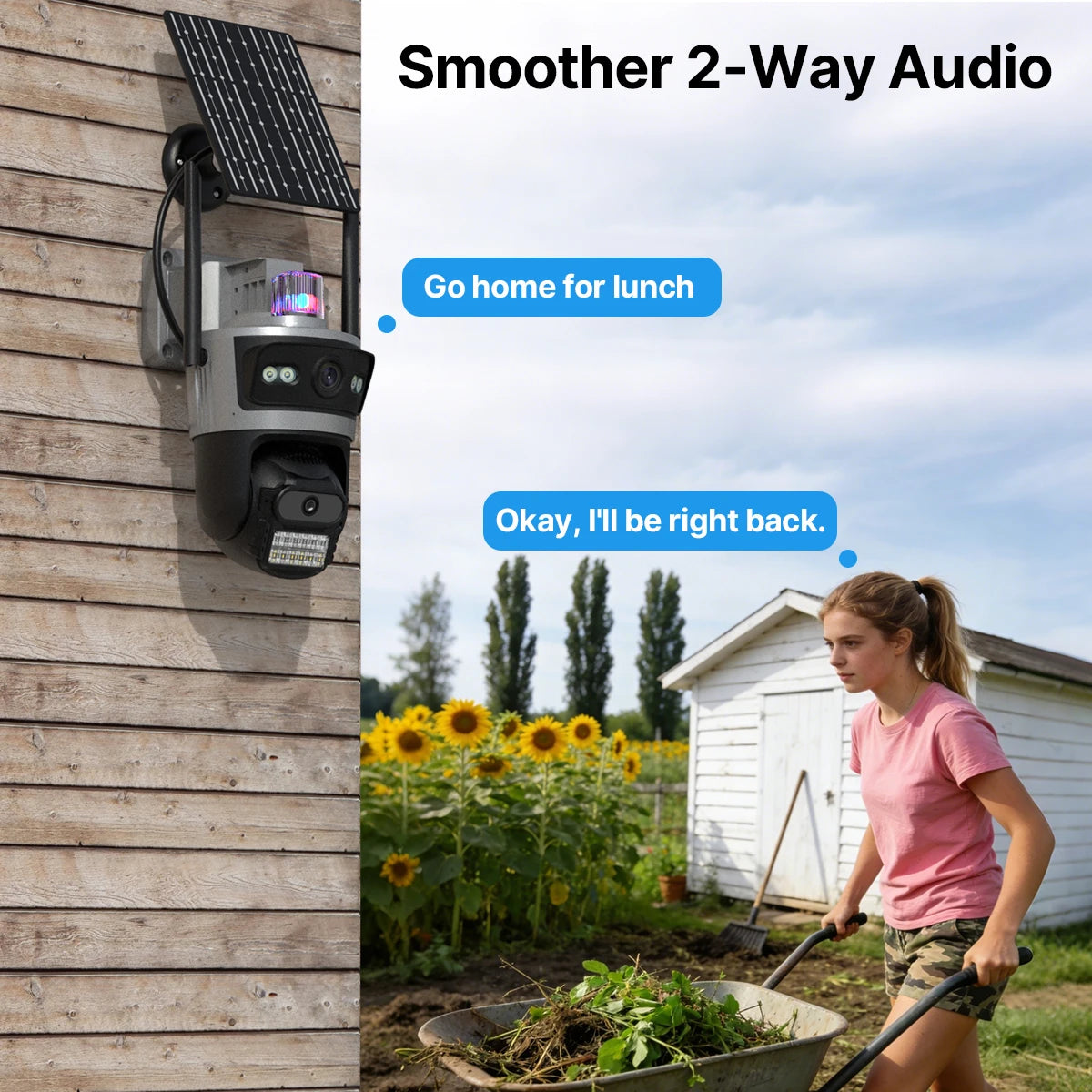 4G Outdoor Solar Security Camera with Auto Tracking and Night Vision