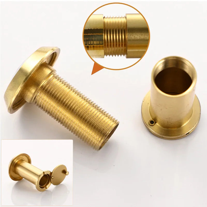 Brass Door Viewer with Privacy Cover