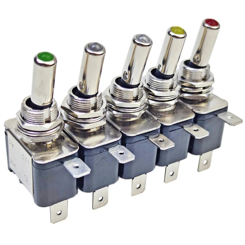 Interruptor basculante LED de 12 V, com escolha da cor do indicador