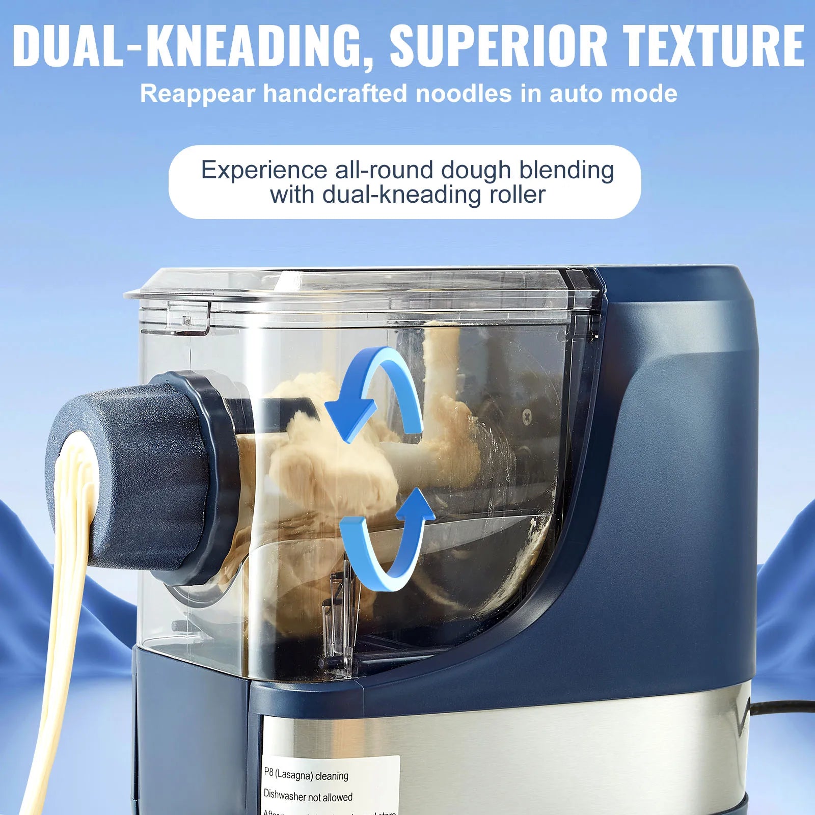 Automatic Electric Pasta Maker with 4 Modes & 500g Capacity
