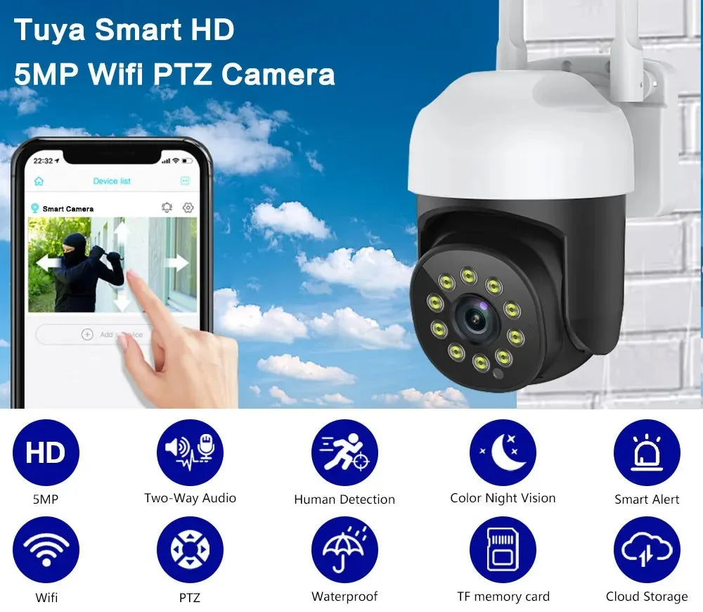 5MP WiFi PTZ Sigurnosna Kamera