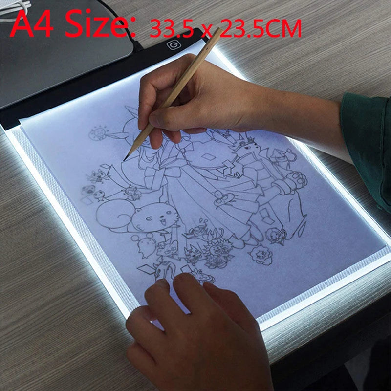 Piastra da tracing USB LED — Opzioni A3/A4/A5